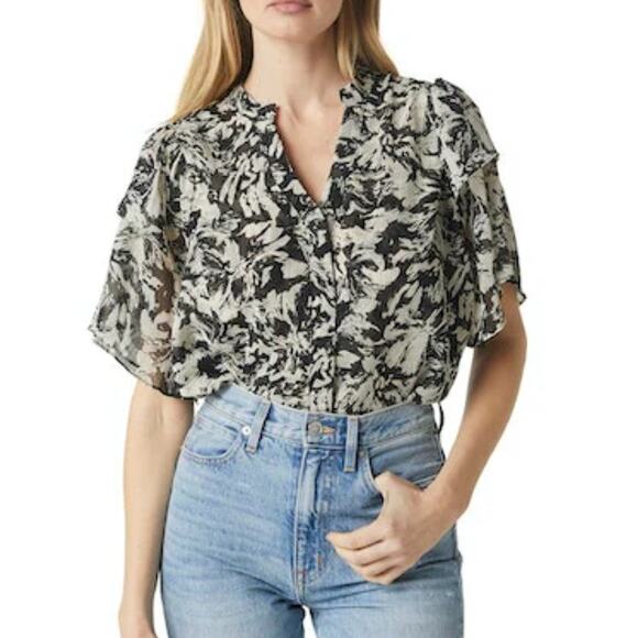 $260 Misa Livia Top Tonal Abstract Size Medium - Picture 1 of 7